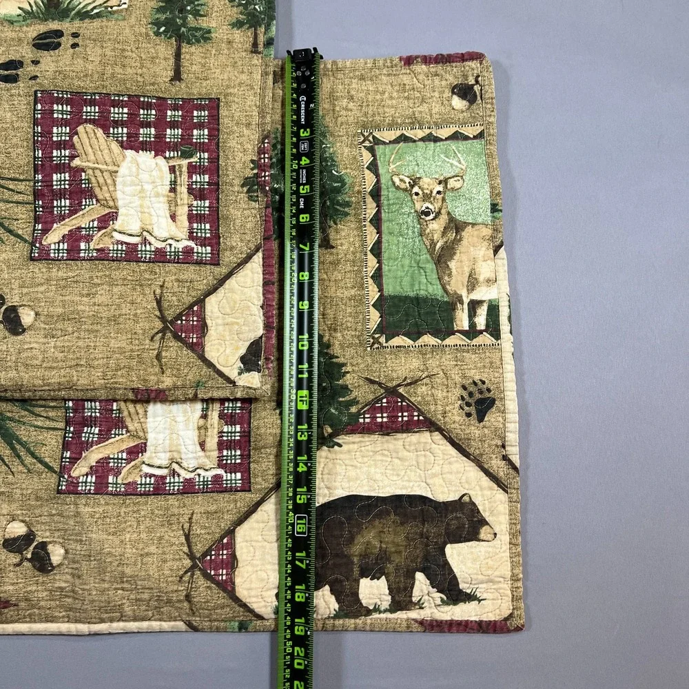 Set Of 2 Plow & Hearth Pillowcase Standard Multicolor Cotton Wildlife Imagery